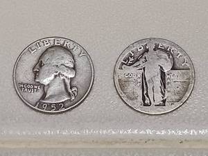 1952 & Standing Liberty Silver Quarters