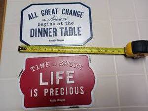 (2) Metal Signs, Reagan Qoutes