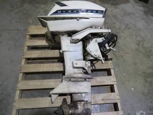 Vintage McCulloch 45HP Boat Motor with Gas Line and Battery Terminals