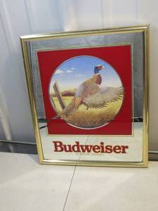 Budweiser King of Beers Pheasant Mirror - 14 x 16 12