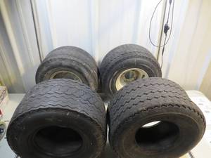 4 Golf Cart Tires and 2 Tire Rims