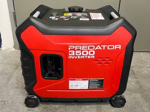 lot 1 image: Predator 3500 Watt Portable Inverter Generator (3,000 Running Watts, 3,500 Max Starting Watts) - $879 Retail