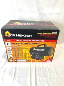 lot 10 image: Mr. Heater Portable Propane Forced Air Heater (Model #MH60QFAV) Variable 30,000 - 60,000 BTU