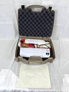lot 15 image: Purple Cows Laminator (Model 3016C) with Plano Fishing Reel Foam Padded Carrying Case