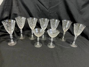 lot 53 image: Vintage Fostoria Chintz Crystal Lot