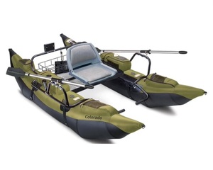 lot 77 image: Cabelas Classic Accessories Colorado Pontoon Boat ($629 Retail) with Accessories