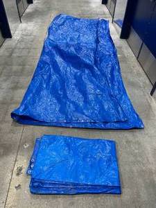 lot 78 image: (2) Two 9 x 12 Blue Tarps in Good Condition