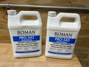 lot 86 image: ROMAN Lot of 2- PRO-543 Universal Wallpaper & Border Adhesive (1 gallon each)