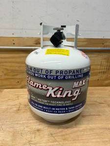 lot 48 image: FLAME KING 20 lb. Empty Propane Cylinder with Overflow Protection Device and Built-in Gauge