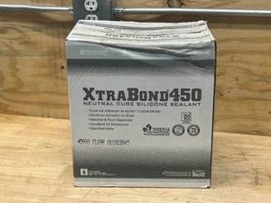 lot 65 image: PREMIER BUILDING SOLUTIONS Case of Xtra Bond 450 Neutral Cure Silicone Sealant- Clear (24 tubes)