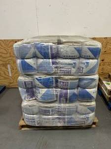 lot 19 image: KNAUF INSULATION Pallet of 27 Rolls of- R-13 EcoRoll Kraft Faced Fiberglass Insulation (3-12 in. x 15 in. x 32 ft per roll)