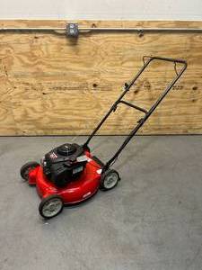 lot 25 image: YARD MACHINES 20 in. 125 cc OHV Briggs and Stratton Gas Walk Behind Push Mower