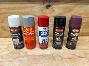 lot 37 image: Lot of 5 Cans of Spray Paint