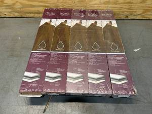 lot 76 image: HOME DECORATORS COLLECTION Lot of 5 Cases of- Hunting Trail Oak 12 mm T x 7.6 in. W Waterproof Laminate Wood Flooring (15.95 sq. ft. per case)