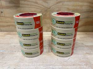 lot 104 image: 3M Lot of 8 Rolls of- Greener Masking Tape (1.88 IN x 60.1 YD Per Roll)