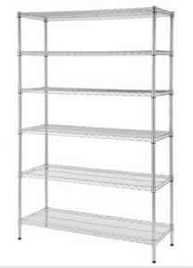 lot 7 image: HDX 6-Tier Commercial Grade Heavy Duty Steel Wire Shelving Unit in Chrome (48 in. W x 72 in. H x 18 in. D)