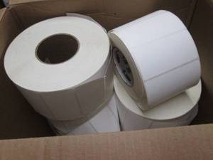lot 16 image: 5.5 Large Rolls Zebra 4x2 inch Labe...
