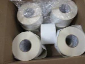 lot 20 image: 9 Large Rolls Zebra 4x2 inch Labels...