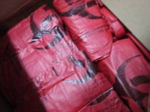 lot 25 image: Case of Red Biohazard Trash Liners ...