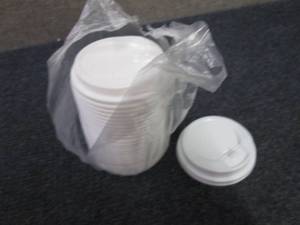 lot 76 image: Box of Hot Cup Lids...