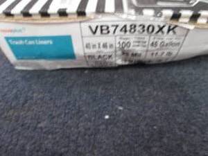 lot 96 image: Open Case Black 45 Gallon Trash Lin...