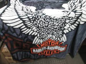 lot 134 image: Harley Davidson Plush Throw 60x50 i...
