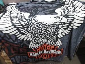 lot 135 image: Harley Davidson Plush Throw 60x50 i...