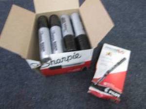 lot 230 image: Pilot Precise V5 Pens, Sharpie XL C...