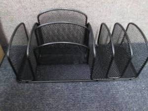 lot 232 image: Safco Black Mesh Desk Organizer...