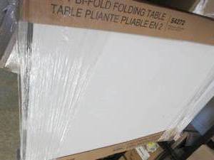 lot 242 image: 6 ft Bifold Folding Table with Carr...