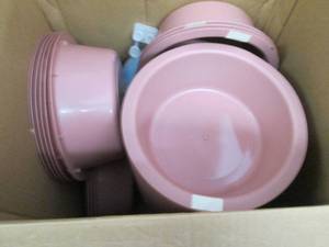 lot 267 image: Box of Large Wash Basins plus misc...