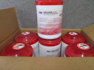 lot 303 image: 12- 160 ct Canisters PDI Sani-Cloth...