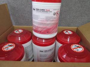 lot 304 image: 12- 160 ct Canisters PDI Sani-Cloth...