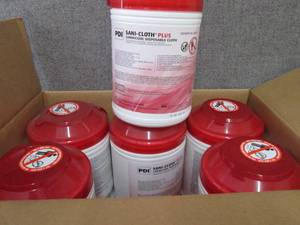 lot 305 image: 12- 160 ct Canisters PDI Sani-Cloth...