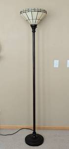 lot 8 image: Stained Glass Floor Lamp