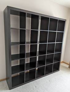 lot 11 image: Espresso Wood Shelving Unit
