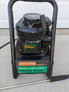 lot 44 image: Craftsman Clean and Carry Gas Powered Pressure Washer
