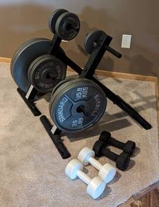 lot 85 image: Weight Plates and Racks
