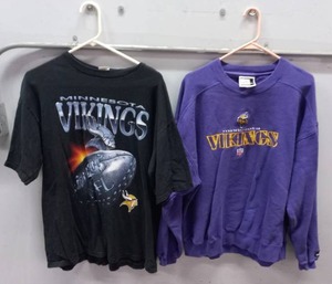 lot 16 image: MN Vikings Sweatshirt & T-shirt