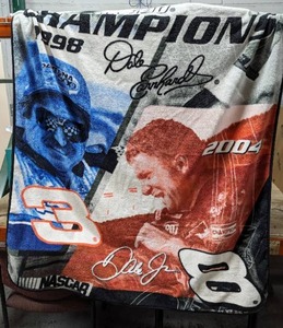 lot 121 image: Dale Earnhardt  Dale Earnhardt Jr. Blanket