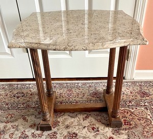lot 34 image: Stunning Stone Top Accent Table from Portugal
