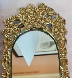 lot 46 image: Two Solid Brass Framed Mirrors by Gatco