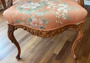 lot 108 image: Pretty Accent Chair with Beautiful Carved Accents
