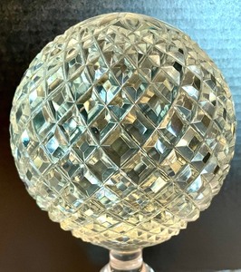 lot 114 image: Dazzling Decorative Glass Pedestal Sphere
