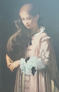 lot 115 image: Girl with Cat Framed Print by William Morris Hunt