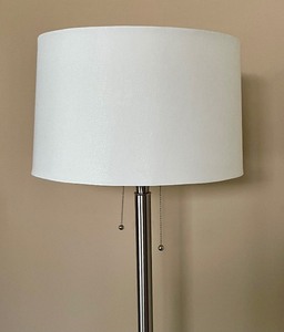 lot 120 image: Brushed Silver Floor Lamp