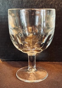lot 173 image: Six Thick and Heavy Glass Goblets