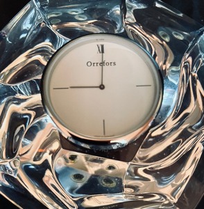 lot 185 image: Orrefors Crystal Clock