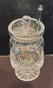 lot 196 image: Waterford Crystal Lismore Jam Jar with Lid and Spoon