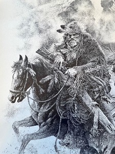 lot 257 image: Trapper-Grizzley Awakened Giant at Cache Cave Unframed Print by Bill Oneill